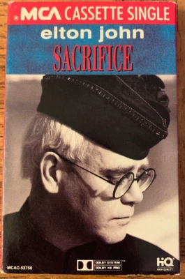 Elton John Sacrifice Single Cassette-Rare Vintage-SHIPS N 24 HOURS - Image 1 of 4