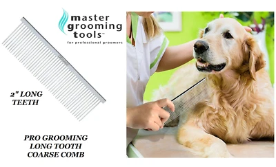 Master Grooming Tools PRO Estilo Galgo Extra Largo PEINE GRUESO Mascota Perro UTILIDAD Foto 1 de 4
