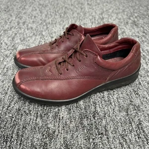 Hotter Leather Shoes Womens UK5 Burgundy Lace Up Comfort Concept  - Picture 1 of 5