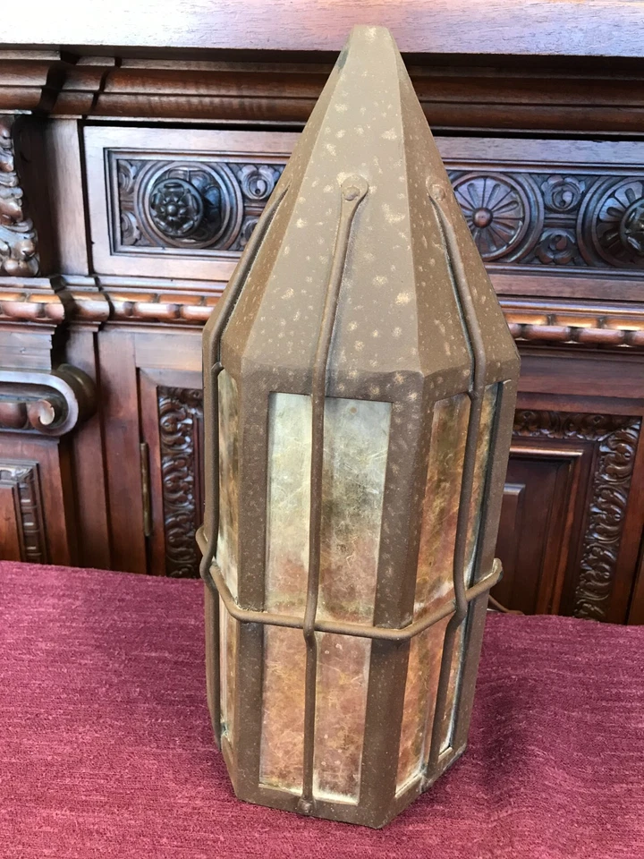 MICA LAMP CO Craftsman STORYBOOK  TAVERN SCONCE LIGHT #SB43 Flush Wall Mount - Image 1 of 4