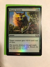 FOIL Titanic Growth Magic the Gathering Core 2012 M12   Nm