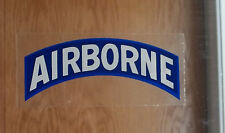 US Army Decal - Sticker AIRBORNE ( Inside Of Glass Application ) 6 3/4" X 2 3/4"