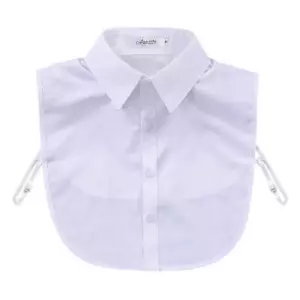 Men's Fashion OL False Collar Solid Color Lapel Half Shirt Fake Collar (White) - Picture 1 of 5