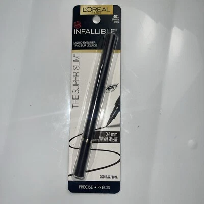 Loreal Infallible Liquid Eyeliner Super Slim 0.4mm Tip 401 Brown - Image 1 of 2