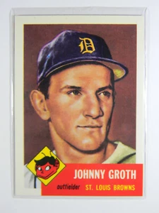 Johnny Groth #36 St Louis Browns - Topps - 1953 Series - 1991 Pre Printed Autograph - Bild 1 von 2