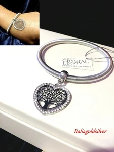 BRACCIALE DONNA SWAROVSKI Albero della VITA Cristalli Ragazza Argento Diamanti - Foto 1 di 8