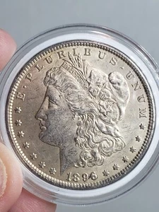 1896 P MORGAN SILVER DOLLAR Great Luster Appears UNCIRCULATED Grade Yourself - Picture 1 of 20