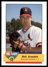 1994 Fleer ProCards Matt Arrandale Savannah Cardinals #496