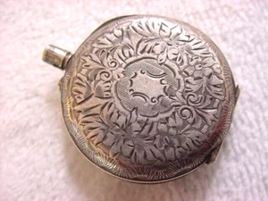 Vintage SILVER antique 1800 XI MULTICOLOR PORCELAIN DIAL pendant pocket watch - Picture 1 of 3