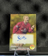 Paul Scholes 2022-23 Topps Stadium Club Chrome United Legend Gold Auto /50*READ*