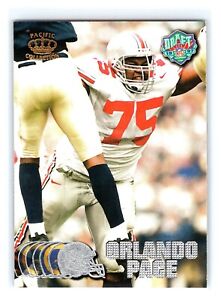 1997 Pacific Crown Collection Silver RC #441 Orlando Pace St. Louis Rams