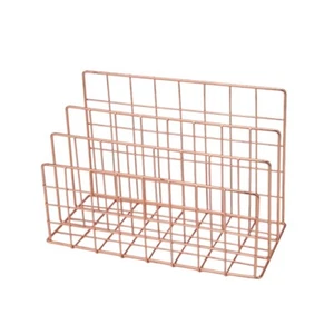 3 Tier Book Record Holder Metal Document Storage Shelf  Desk Accessories - Picture 1 of 15