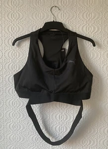 Puma Womens Sports Bra Top Black Size 16 BNWT - Picture 1 of 7
