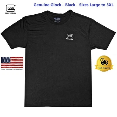 Camiseta Factory Glock Perfection Manga Corta Negra - Tallas Genuinas Grandes a 3XL Foto 1 de 4