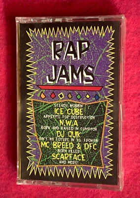 "RAP JAMS" RARE SEALED CASSETTE TAPE 1991 NWA Scarface DJ QUIK DOC Gang Starr+++ - Image 1 of 4