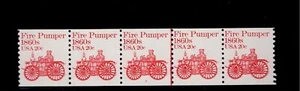 US Scott #1908, Plate #3 Coil of 5 1981 Fire Pumper 20c VF MNH - Picture 1 of 1