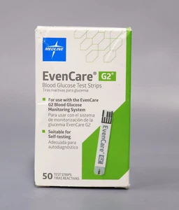 EVENCARE BLOOD GLUCOSE TEST STRIPS G2,600 EA/CS,50 EA/BX - Picture 1 of 4