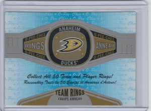 13/14 OPC Anaheim Ducks Team Rings card #R-1