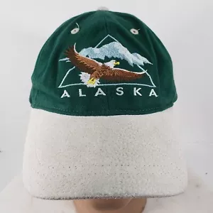 Alaska Hat Artic Circle Cap Bald Eagle Mountain Embroidered Logo Green Cotton - Picture 1 of 8