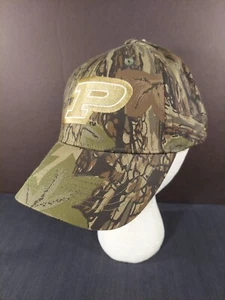 Purdue University Boilermakers Embroidered Camo Hat Hook & Loop Adjustable NEW - Picture 1 of 12
