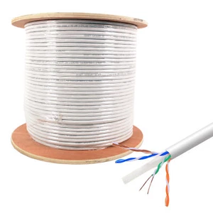 Cat6A Riser CMR Bare Copper Ethernet Network Cable 10Gbps 23AWG UTP 1000ft White - Picture 1 of 4