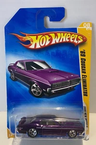 Hot Wheels 2009 Nuevos Modelos '69 Mercury Cougar Eliminator Púrpura con Redlines - Imagen 1 de 3