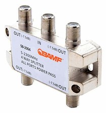 UPC 798578115126 product image for BAMF 4-Way Coax Cable Splitter Bi-Directional MoCA 5-2300MHz | upcitemdb.com