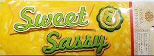 Sweet & Sassy Titles 3D Girl Woman Stickers Green Yellow Anna Griffin - Picture 1 of 2