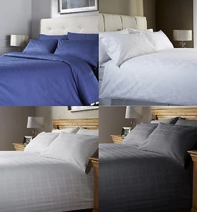 Juego de ropa de cama y fundas de almohada 100 % algodón 400 hilos Jacquard - Imagen 1 de 22
