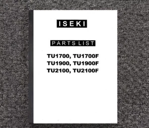 Manual de piezas de servicio de tractor TU1700 TU1900 F para Iseki TU2100 TU140 - Imagen 1 de 22