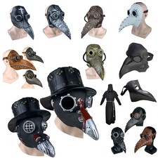 Plague Doctor Bird Long Nose Beak Steampunk Face Mask Halloween Party Cosplay