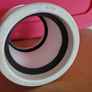 Plastic Trends PVC SDR35 4" Sewer Gasketed Straight Repair Coupling NOS - Picture 1 of 4