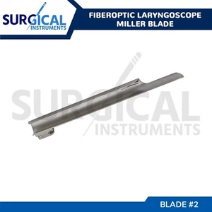 Fiberoptic Laryngoscope Miller #2 Anesthesia Intubation German Grade - Picture 1 of 4