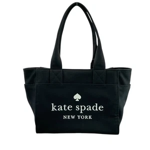 Kate Spade Large Tote Bag. Jett Black Embroidered Logo Perfect ForEvery Day Use - Picture 1 of 6