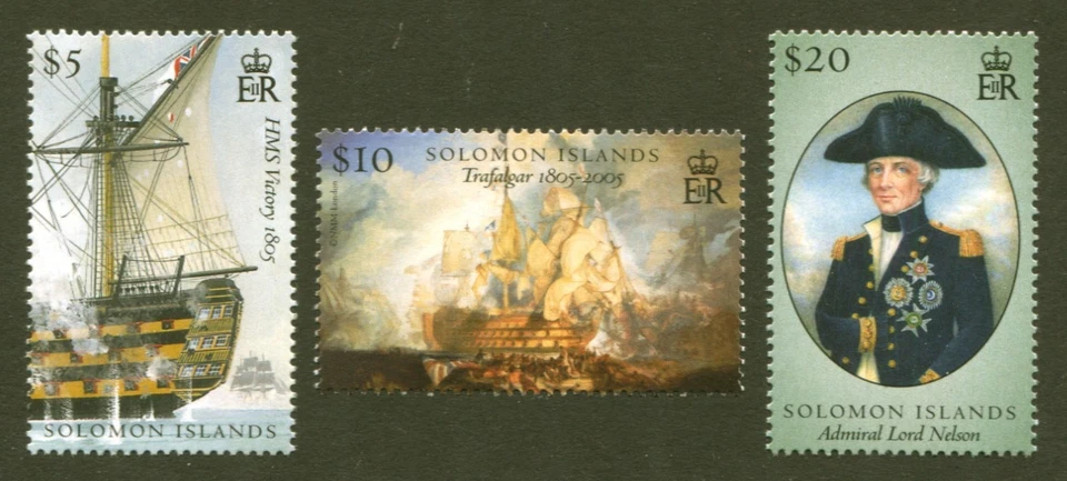 所罗门群岛斯科特 # 1032-4,特拉法加战役 - 船只,全新无标签,SCV:17.00 美元 — 第 1/1 张图片
