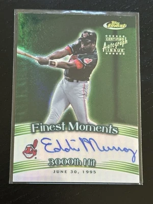 Eddie Murray 2001 Finest Moments Refractors Autograph 3000 Hits HOF Indians AUTO - Image 1 of 2