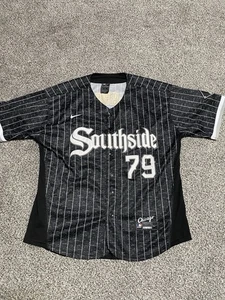 Nike MLB White Sox Southside Jersey Abreu #79 Para hombres 48 City Connect Camisa Negra - Imagen 1 de 13