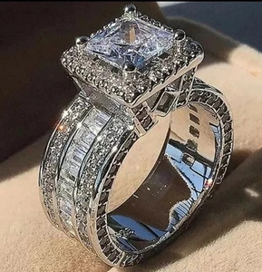 engagement ring costume jewelry size 8 simulated - Picture 1 of 1