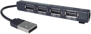 CONNEKT GEAR - Hub USB 2.0 4 Ports, Noir - Photo 1/1