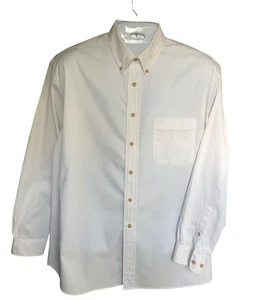 Eddie Bauer Men's Shirt Long Sleeve Neck Size 16 1/2 Color Ivory Chest 34-35 - Picture 1 of 11