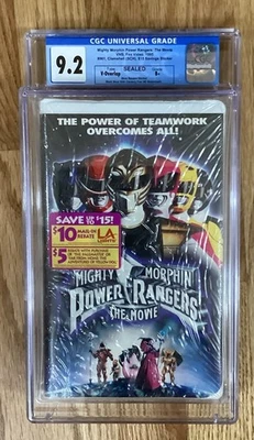 Mighty Morphin Power Rangers Movie VHS CGC Graded 9.2 SEALED B+ Clamshell RARE - Image 1 of 2
