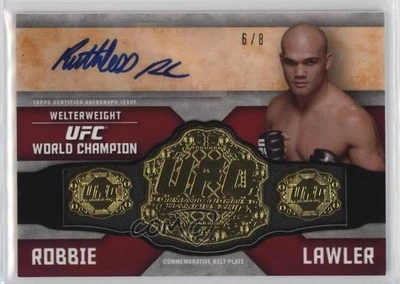2015 Topps UFC Knockout Championship Belt Plate /8 Robbie Lawler #CBAR-RL Auto - Image 1 of 2