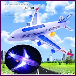 Neu Kinder Flugzeug LED Lichter Musik Flugzeug Spielzeug für Kinder Zum Selbermachen Zusammengebaut - Bild 1 von 24