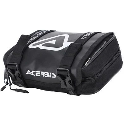 Acerbis 2L Water Resistant Rear Tool Bag Motorcycle Motorbike - Black / White - Image 1 of 4