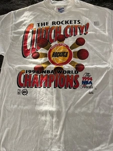Camiseta De Colección 1994 Houston Rockets “Clutch City” Talla Grande Finales NBA - Imagen 1 de 8