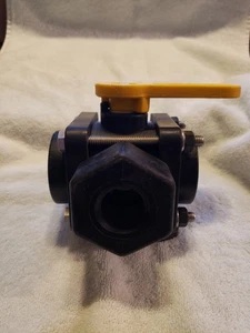 Banjo V075SL 3/4" FNPT Polypropylene Ball Valve 3-Way 200 PSI MAX VL1016 - Picture 1 of 8