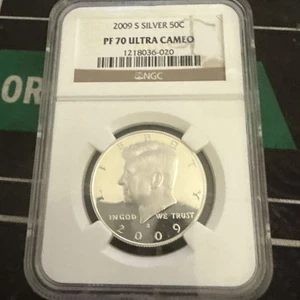2009-S Kennedy Silver Proof Half Dollar 50c NGC PF70 Ultra Cameo - Picture 1 of 4