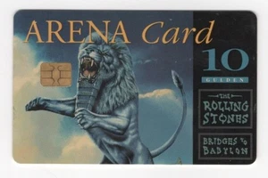 The Rolling Stones 6/29, 7/1, 2, 5, 6/98 Amsterdam Arena Plastic 10 Guilden Card - Picture 1 of 2