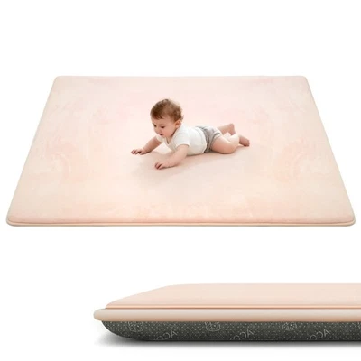 Alfombra de juego antideslizante para bebé de 1,3" de espesor de espuma elástica 59x71 pulgadas para gatear alfombra de yoga Foto 1 de 4