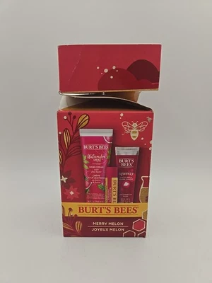 Burt's Bees Merry Melon Caja de Regalo Set Bálsamo Labial Tintado Crema de Manos Sandía Como Nuevo Foto 1 de 2